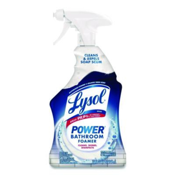Disinfectant Power Bathroom Foamer, Liquid, Atlantic Fresh Scent, 32 Oz Spray Bottle, 12/Carton