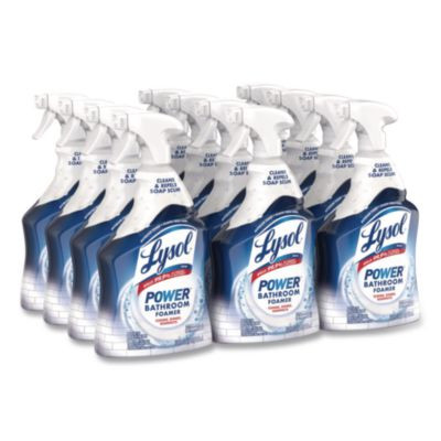 Disinfectant Power Bathroom Foamer, Liquid, Atlantic Fresh Scent, 32 Oz Spray Bottle, 12/Carton