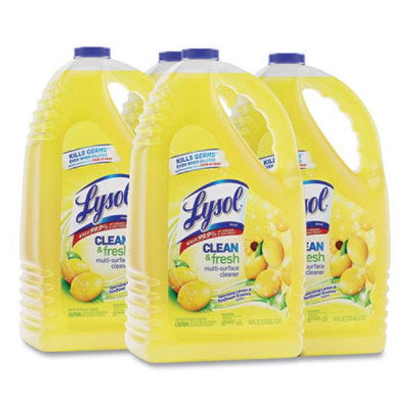 Clean And Fresh Multi-Surface Disinfectant Cleaner, Sparkling Lemon And Sunflower Essence, 144 Oz Bottle