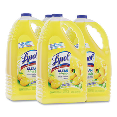 Clean And Fresh Multi-Surface Disinfectant Cleaner, Sparkling Lemon And Sunflower Essence, 144 Oz Bottle