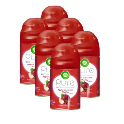 Freshmatic Ultra Spray Refill, Apple Cinnamon Medley, 5.89 Oz Aerosol Spray, 6/Carton