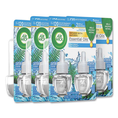 Scented Oil Refill, Fresh Waters, 0.67 Oz, 2/Pack, 6 Pack/Carton