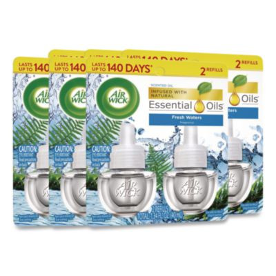 Scented Oil Refill, Fresh Waters, 0.67 Oz, 2/Pack, 6 Pack/Carton