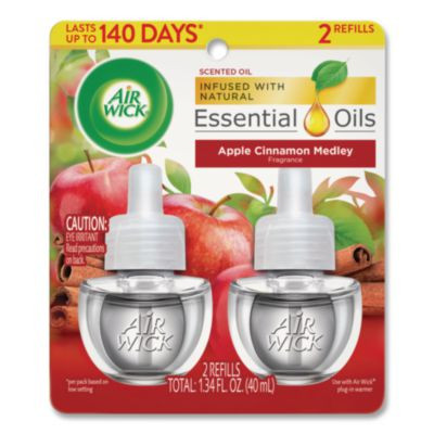 Scented Oil Refill, Warming - Apple Cinnamon Medley, 0.67 Oz, 2/Pack