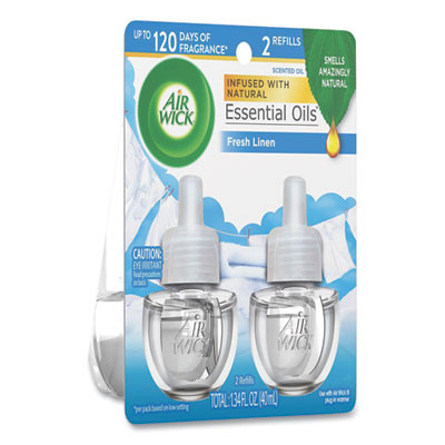 Scented Oil Refill, Fresh Linen, 0.67 Oz, 2/Pack