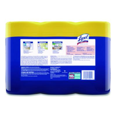 Disinfecting Wipes, 1-Ply, 7 x 7.25, Lemon And Lime Blossom, White, 80 Wipes/Canister, 3 Canisters/Pack