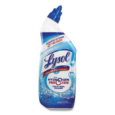 Toilet Bowl Cleaner With Hydrogen Peroxide, Ocean Fresh Scent, 24 Oz Angle-Neck Bottle