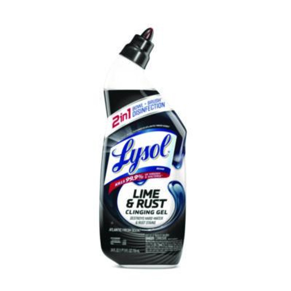 Disinfectant Toilet Bowl Cleaner w/Lime/Rust Remover, Atlantic Fresh, 24 Oz