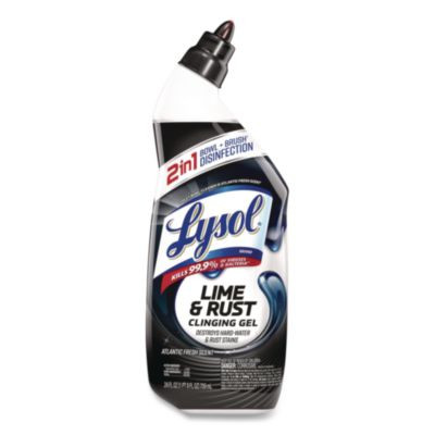 Disinfectant Toilet Bowl Cleaner w/Lime/Rust Remover, Atlantic Fresh Scent, 24 Oz Angle-Neck Bottle