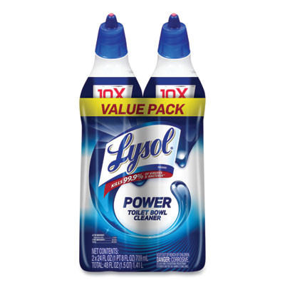 Disinfectant Toilet Bowl Cleaner, Atlantic Fresh Scent, 24 Oz Angle-Neck Bottle, 2/Pack