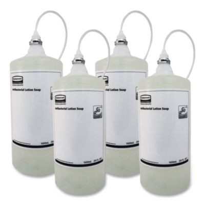 One Shot Antibacterial Enriched Lotion Soap Refill, Unscented, 1,600 Ml, 4/Carton