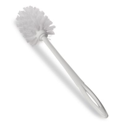 Commercial-Grade Toilet Bowl Brush, 10" Handle, White, 24/Carton
