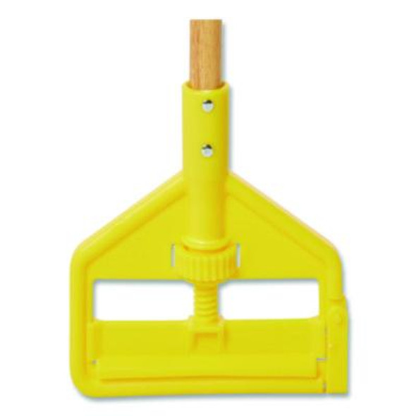 Invader Wood Side-Gate Wet-Mop Handle, 54", Natural/Yellow