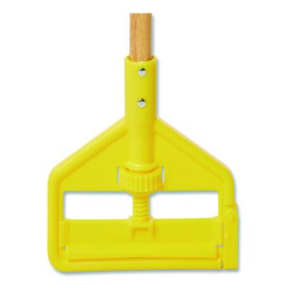 Invader Wood Side-Gate Wet-Mop Handle, 54", Natural/Yellow