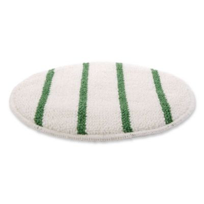 Low Profile Scrub-Strip Carpet Bonnet, 19" Diameter, White/Green