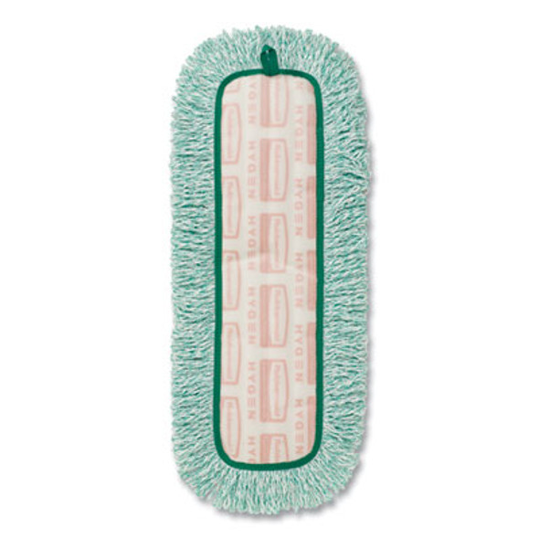 Dust Pad With Fringe, Microfiber, 18" Long, Green, 6/Carton