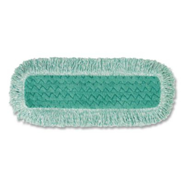 Dust Pad With Fringe, Microfiber, 18" Long, Green, 6/Carton