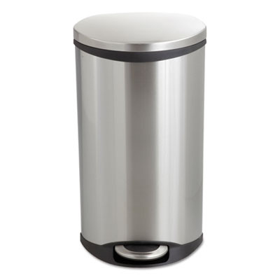 Step-On Medical Receptacle, 7.5 Gal, Steel, Stainless Steel
