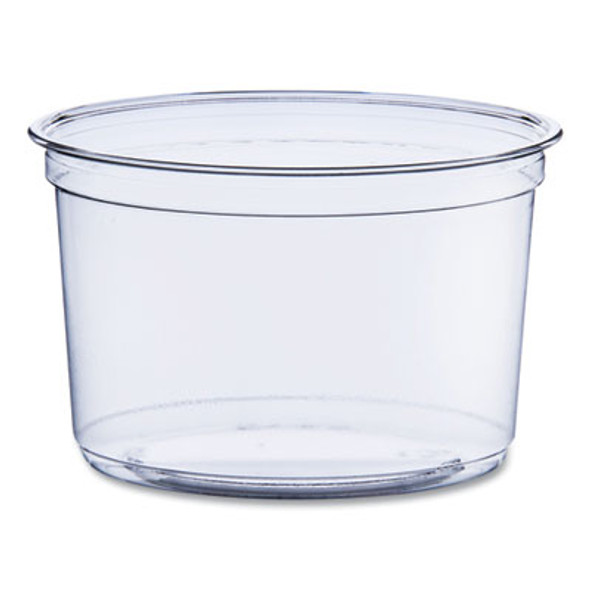 Bare Eco-Forward Rpet Deli Containers, Proplanet Seal, 16 Oz, 4.6" Diameter x 3" h, Clear, Plastic, 500/Carton