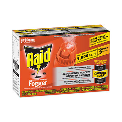 Concentrated Deep Reach Fogger, 1.5 Oz Aerosol Spray, 3/Pack, 12 Packs/Carton