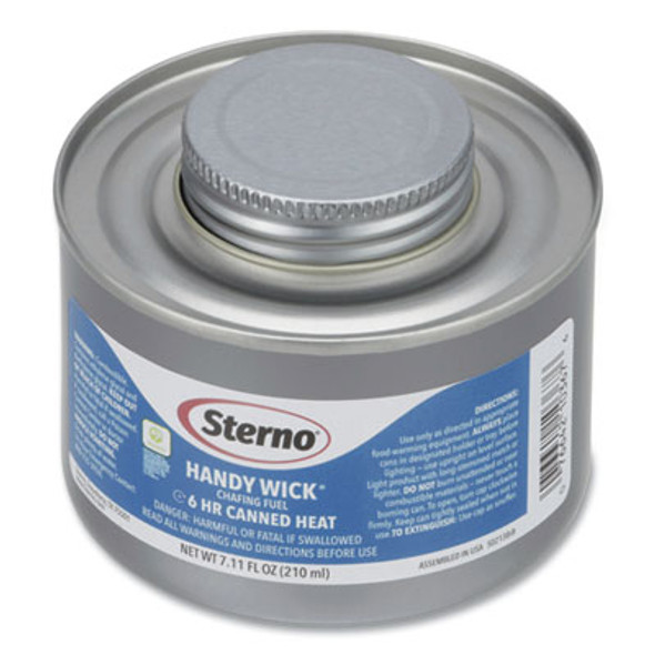 Handy Wick Chafing Fuel, Methanol, 6 Hour Burn, 7.11 Oz Can, 24/Carton