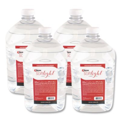 Soft Light Liquid Wax Lamp Oil, Clear, 1 Gal Bottle, 4/Carton