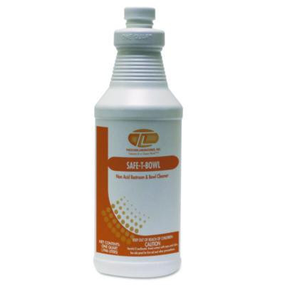 Safe-T-Bowl Liquid Toilet Bowl Cleaner, Unscented, 32 Oz Bottle, 12/Carton