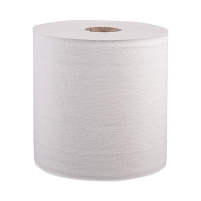 Hardwound Roll Towels, 1-Ply, 8" x 800 Ft, White, 6 Rolls/Carton