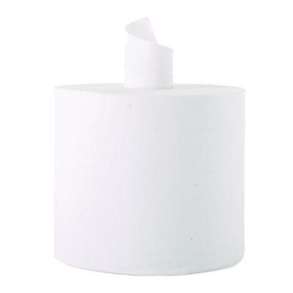 Center-Flow Perforated Paper Towel Roll, 7.3 x 15, White, 6 Rolls/Carton