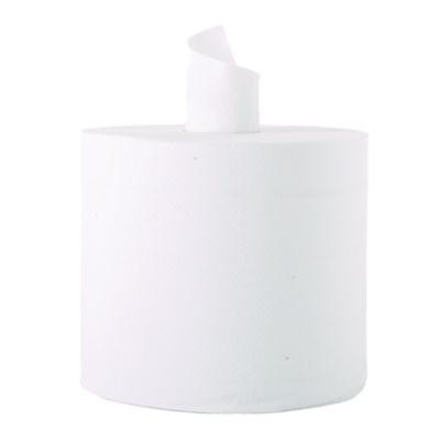 Center-Flow Perforated Paper Towel Roll, 7.3 x 15, White, 6 Rolls/Carton