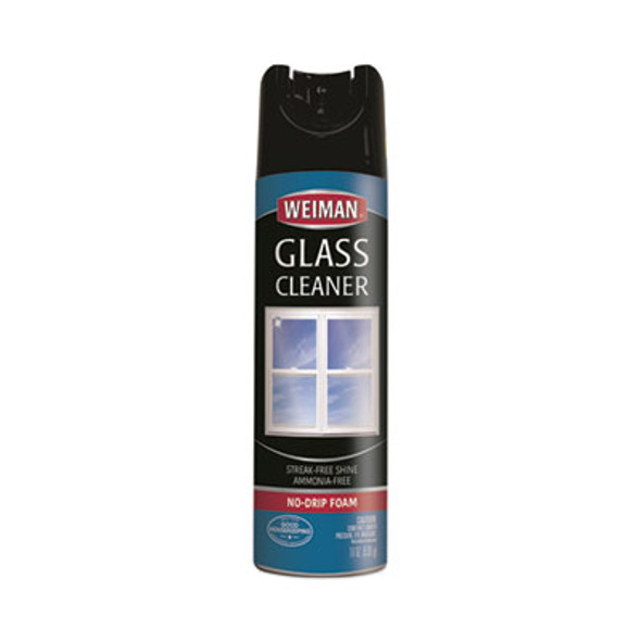 Foaming Glass Cleaner, 19 Oz Aerosol Spray Can, 6/Carton