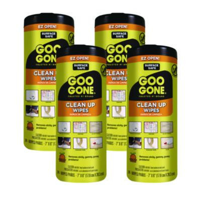 Clean Up Wipes, 1-Ply, 8 x 7, Citrus Scent, White, 24/Canister, 4 Canisters/Carton