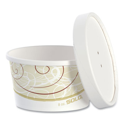 Flexstyle Double Poly Food Combo Packs, 8 Oz, Symphony, Paper, 25/Pack, 10 Packs/Carton