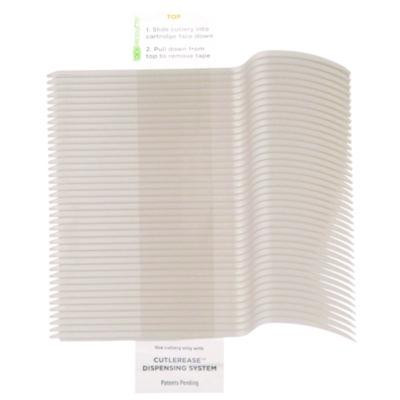 Cutlery For Cutlerease Dispensing System, Fork, Plastic, White, 960/Carton
