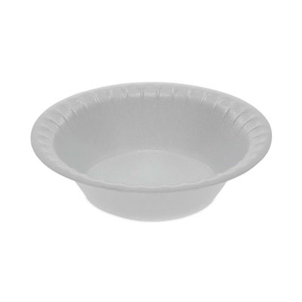 Placesetter Satin Non-Laminated Foam Dinnerware, Bowl, 5 Oz, White, 1,250/Carton