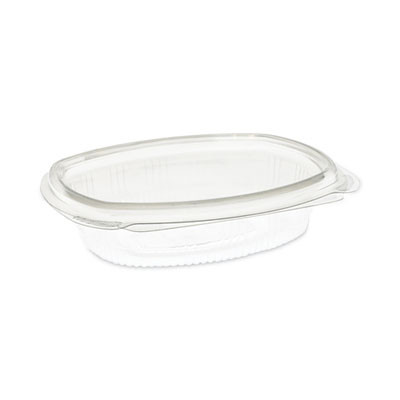 Earthchoice Recycled Pet Hinged Container, 8 Oz, 4.92 x 5.87 x 1.32, Clear, Plastic, 200/Carton