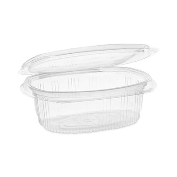 Earthchoice Recycled Pet Hinged Container, 16 Oz, 4.92 x 5.87 x 2.48, Clear, Plastic, 200/Carton
