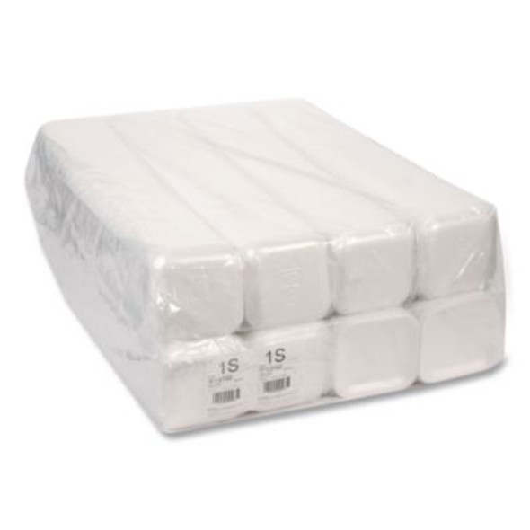 Supermarket Tray, #1S, 5.1 x 5.1 x 0.65, White, Foam, 1,000/Carton