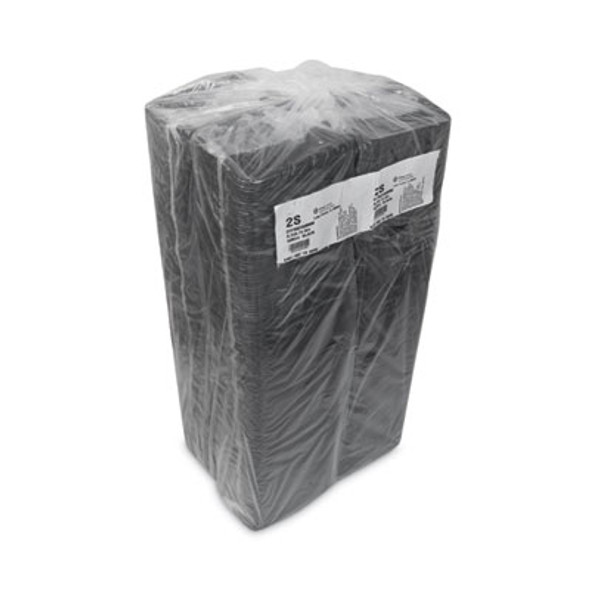 Supermarket Tray, #2S, 8.2 x 5.7 x 0.65, Black, Foam, 500/Carton