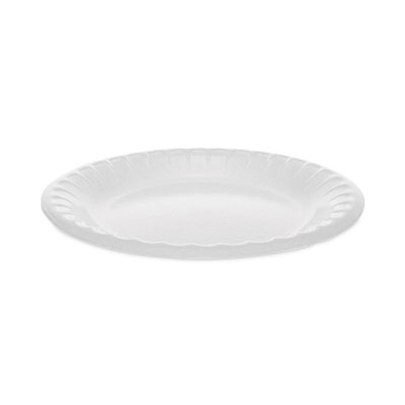 Placesetter Deluxe Laminated Foam Dinnerware, Plate, 6" Dia, White, 1,000/Carton