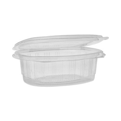 Earthchoice Recycled Pet Hinged Container, 24 Oz, 7.37 x 5.87 x 2.37, Clear, Plastic, 280/Carton