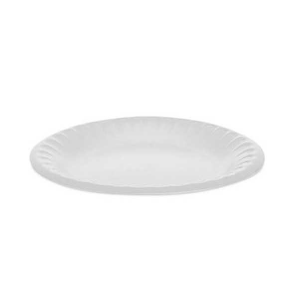 Placesetter Satin Non-Laminated Foam Dinnerware, Plate, 6" Dia, White, 1,000/Carton