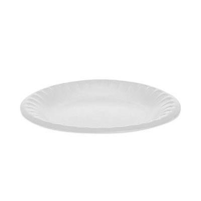 Placesetter Satin Non-Laminated Foam Dinnerware, Plate, 6" Dia, White, 1,000/Carton