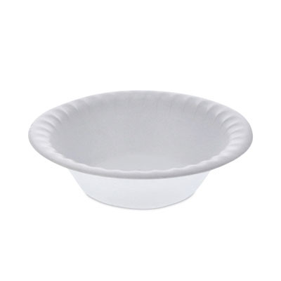 Placesetter Satin Non-Laminated Foam Dinnerware, Bowl, 12 Oz, White, 1,000/Carton