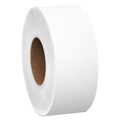 Essential Jrt Jumbo Roll Bathroom Tissue, Septic Safe, 1-Ply, 3.55" x 2,000 Ft, White, 12 Rolls/Carton