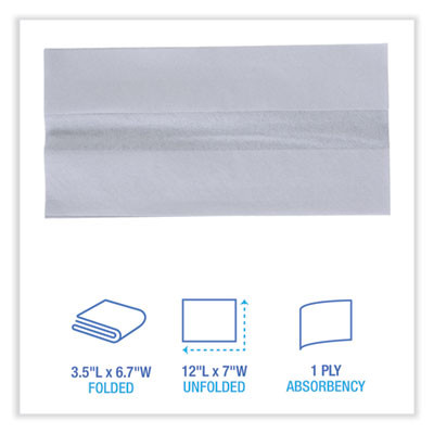 Tall Fold Dispenser Napkin, 12 x 7, White, 500/Pack, 20 Packs/Carton