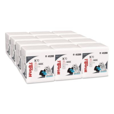 X70 Cloths, 1/4 Fold, 12.5 x 12, White, 76/Pack, 12 Packs/Carton