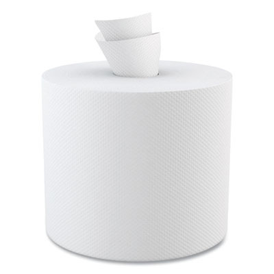 Center-Pull Hand Towels, 2-Ply, Perforated, 7.5 x 9, White, 600/Roll, 6 Rolls/Carton