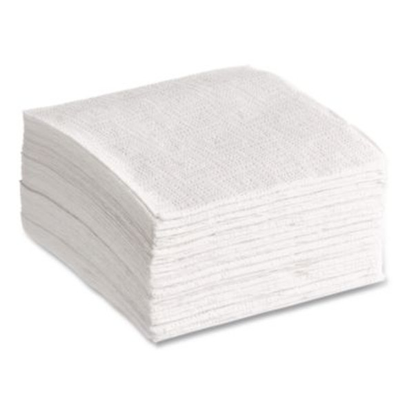 100% Recycled Napkins, 1-Ply, 11.5 x 12.5, White, 250/Pack