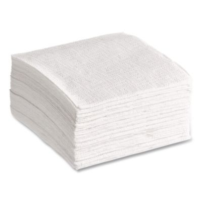 100% Recycled Napkins, 1-Ply, 11.5 x 12.5, White, 250/Pack